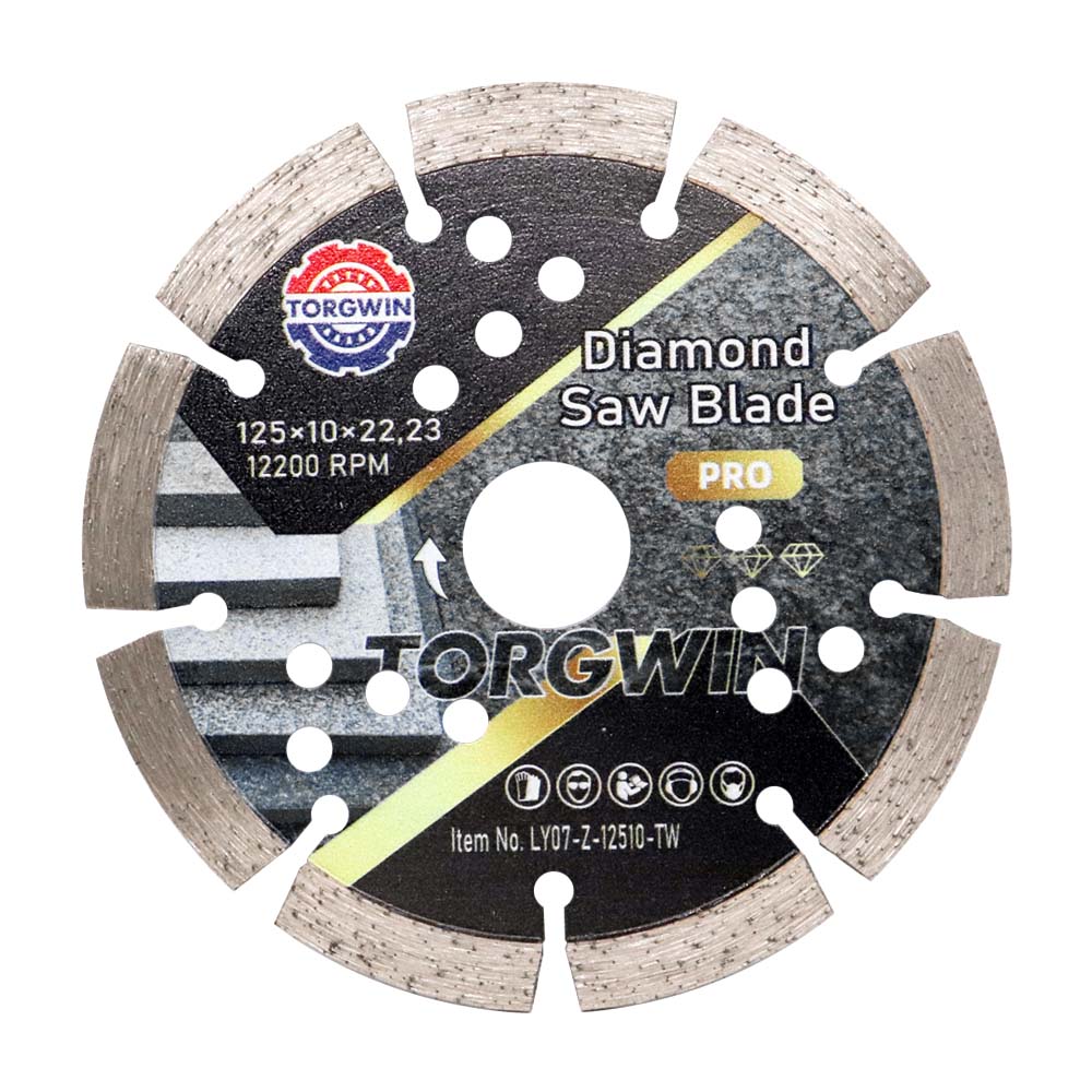 Hoja de sierra de diamante segmentada de 125 mm para cortar mármol