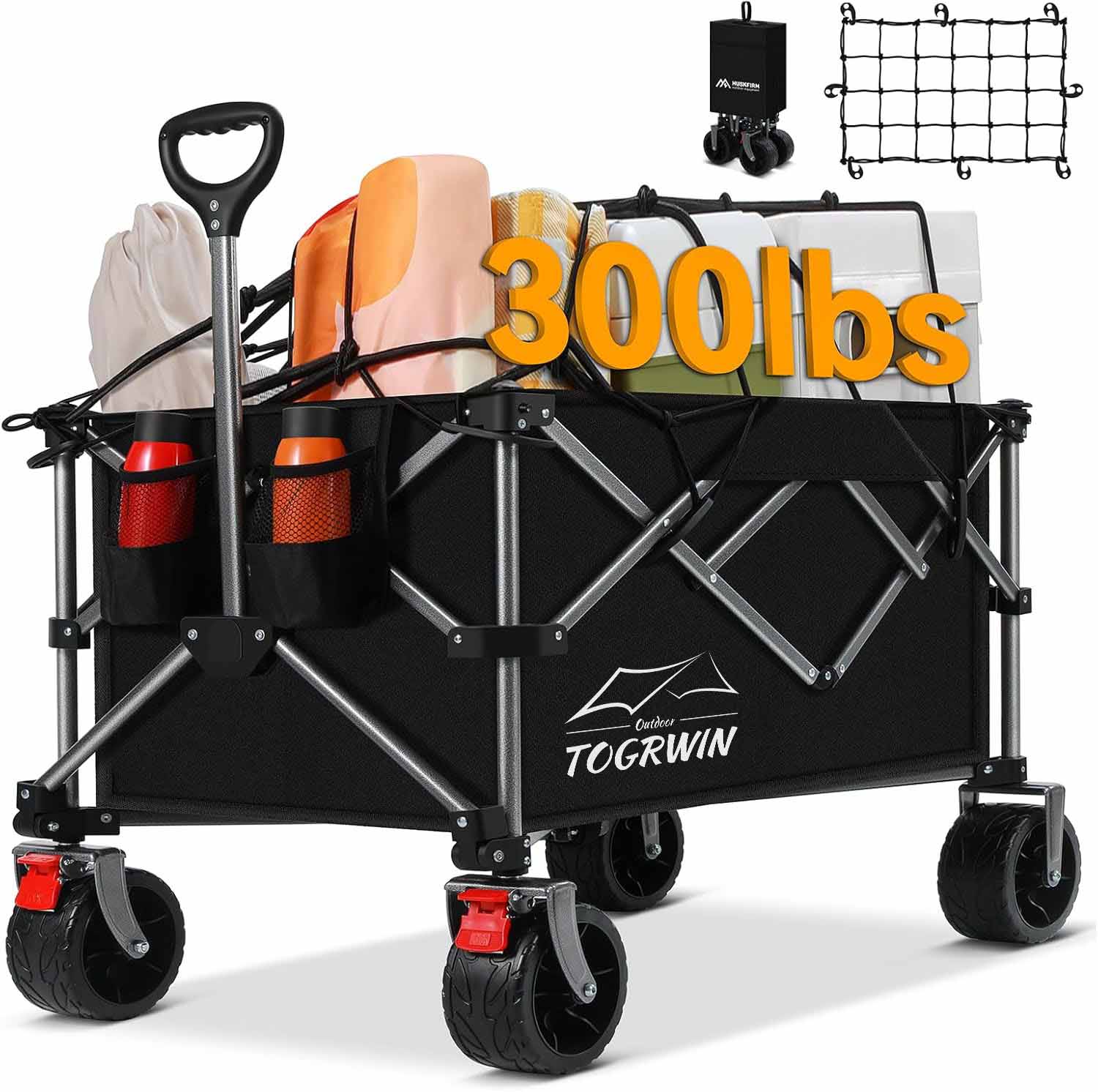 Torgwin Camping Cart Boldable todo terreno Carrera plegable Carrera de playa