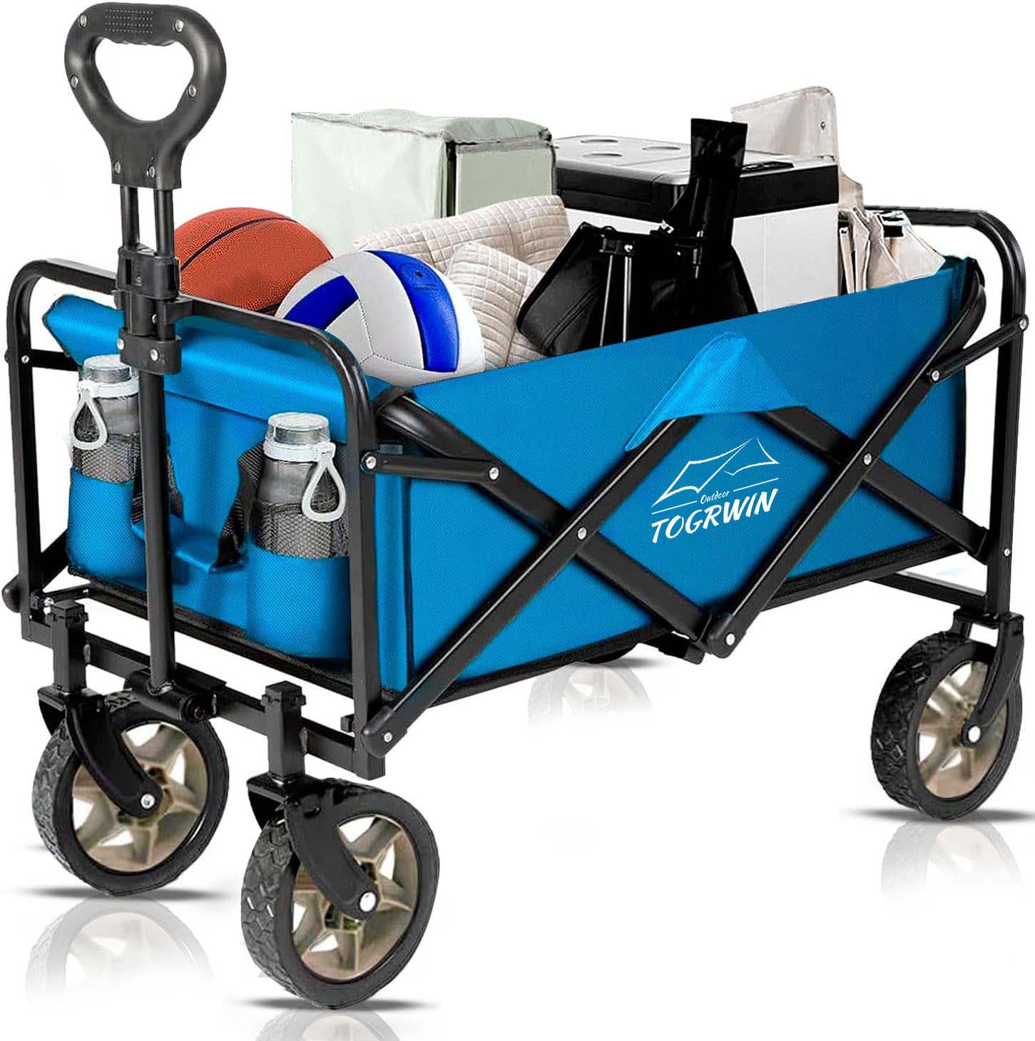 Torgwin plegable carrito de carro pesado con ruedas plegables utilidad pesada servicio